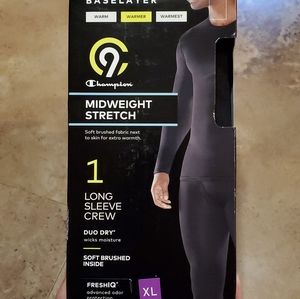 Base Layer Long Sleeve Crew Blk XL